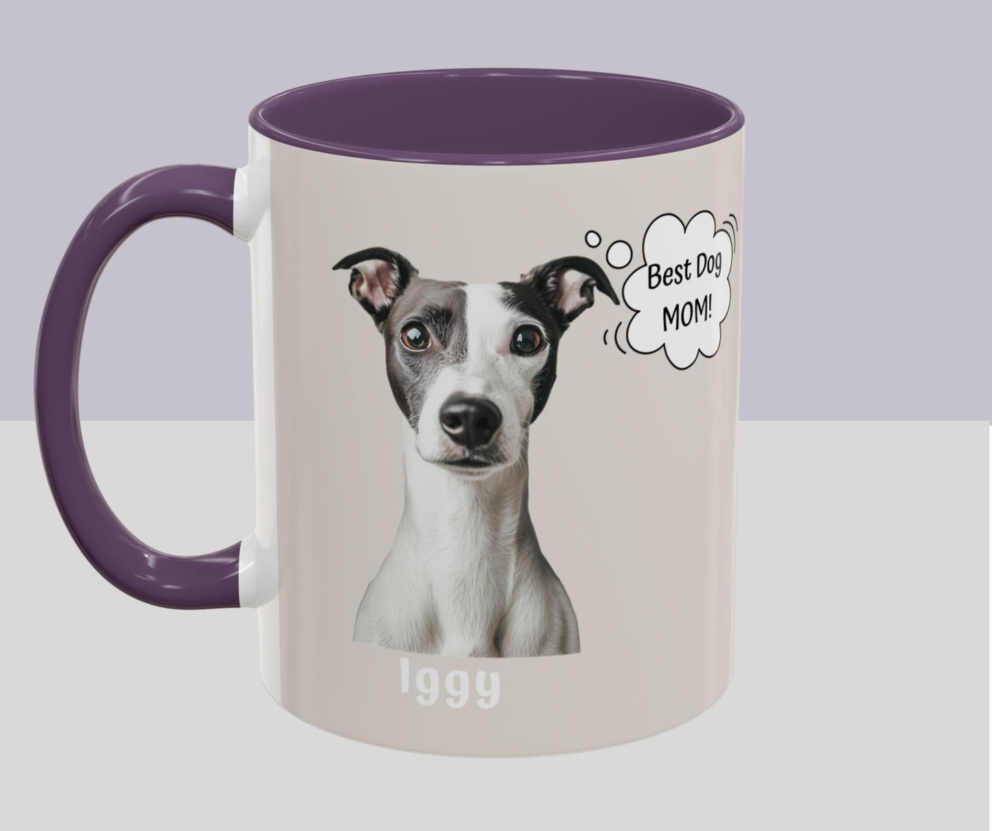 Pet Mug Custom with Photo, Name & Personalized Quirky Quote, Ceramic Accent Coffee Cup, Dog or Cat Personalities Fun Pet Lovers Owners Gift