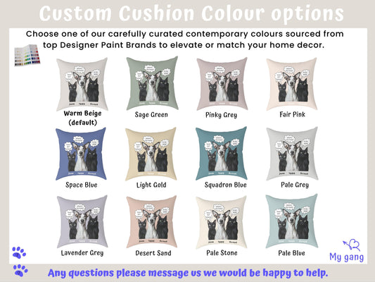 Customized Pet Pillow from Photo + Name + Cute Fun Quote, Personalized Portrait Cushion, Unique Cat Dog Personalities Pet Lover | Owner Gift
