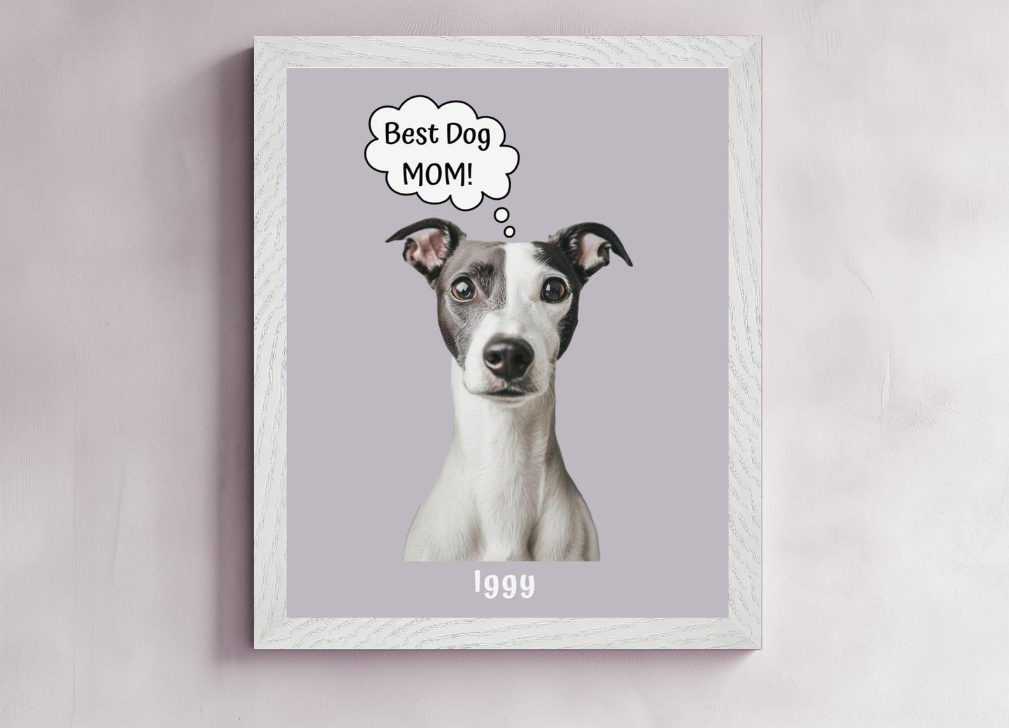 Framed Custom Portrait Gift, Personalized Dog or Cat Portrait from Photo, Custom Pet Print, Dog Artwork, Cat Wall Print Animal Lover Gift