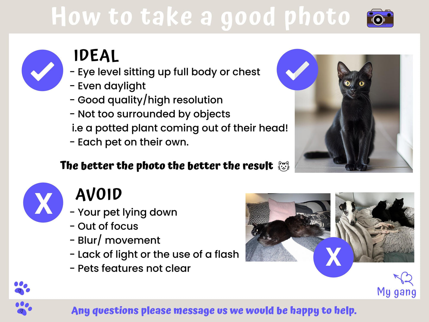 Custom Photo Mug with Pets Name & Whimsical Pet 'Thought' Text, Personalized Portrait Coffee Cup Gift For Dog Moms Cat Dads | Animal Lovers