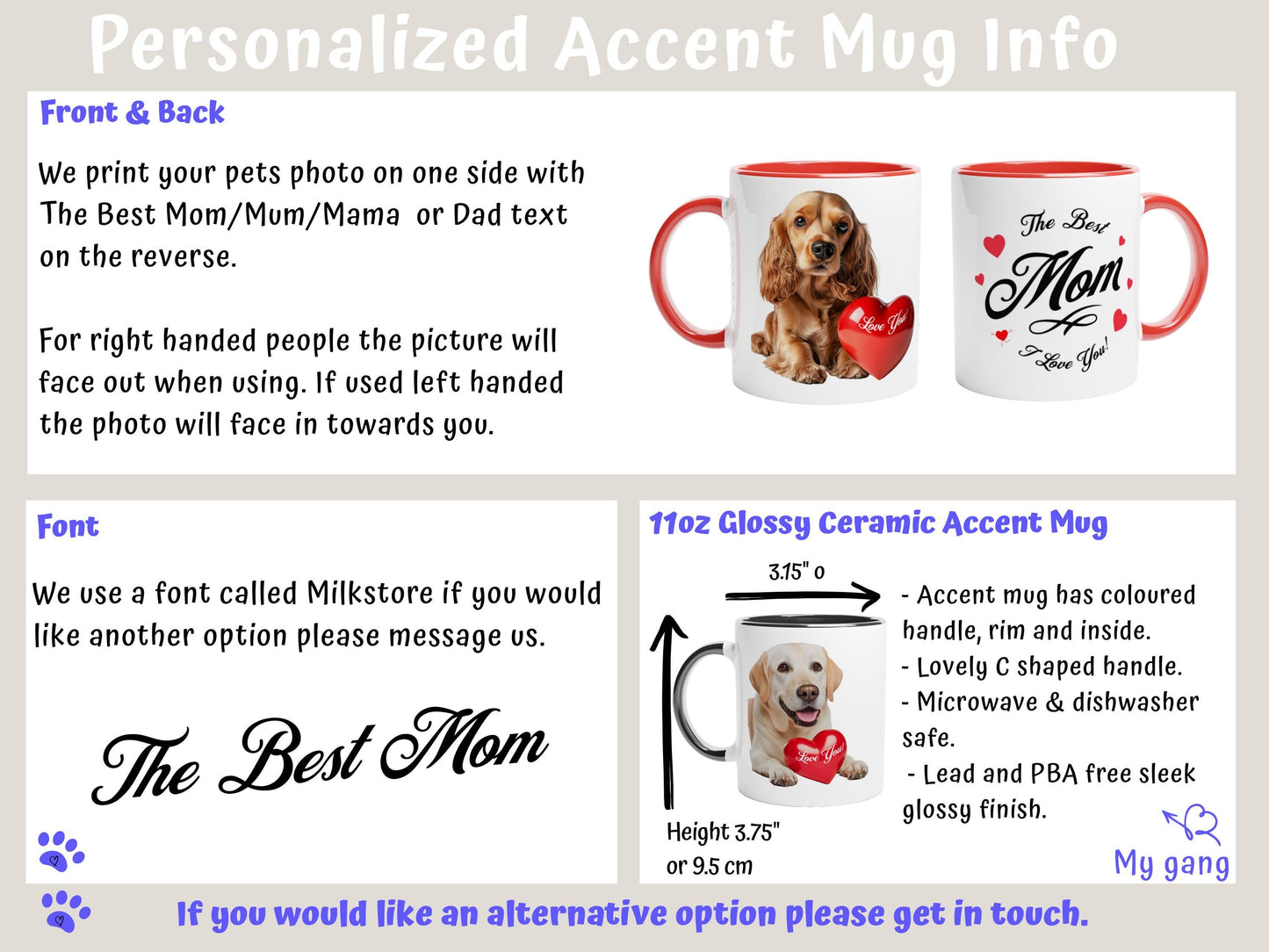 Custom Pet Mug with 'Best Mom' Mothers Day Quote or 'Best Dad' Fathers Day Gift, Personalized Dog or Cat Heart Photo Mug, Ceramic Coffee Cup