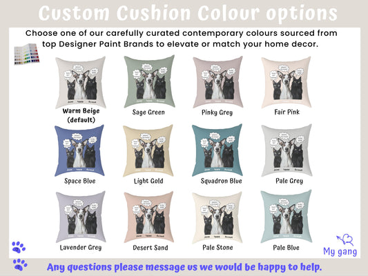 Pet Pillow Personalised from Photo + Name + Unique Personalized Text Quote, Home Decor Cushion Fun Unique Dog or Cat Personalities Pet Gift