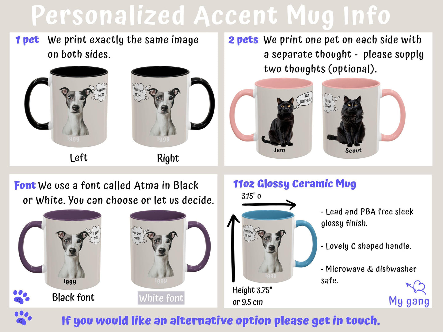 Custom Pet Mug Using Pet Photo + Name Custom Dog Mug Dog Coffee Cup Personalized Pet Mugs Dog Mom Mug Personalized Cat Dad Mug New Dog Mug